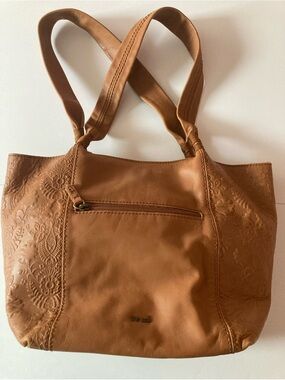 The Sak Tan Embossed Leather Tote Bag